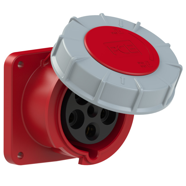 CEE stopcontact inbouw recht 5P/63A IP67 met pilootcontact