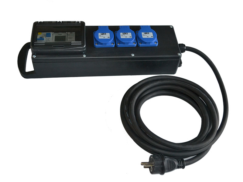 Verdeelblok 16A met klok en kabel