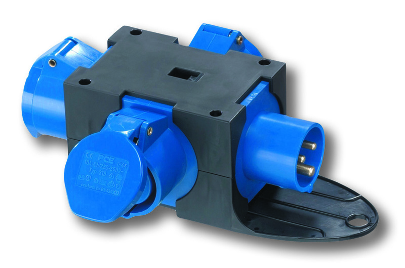 Splitter CEE 3P/16A naar 3x CEE 3P/16A