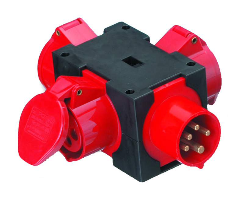 Splitter CEE 5P/16A naar 3x CEE 5P/16A