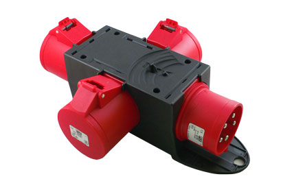 Splitter CEE 5P/32A naar 3x CEE 5P/32A