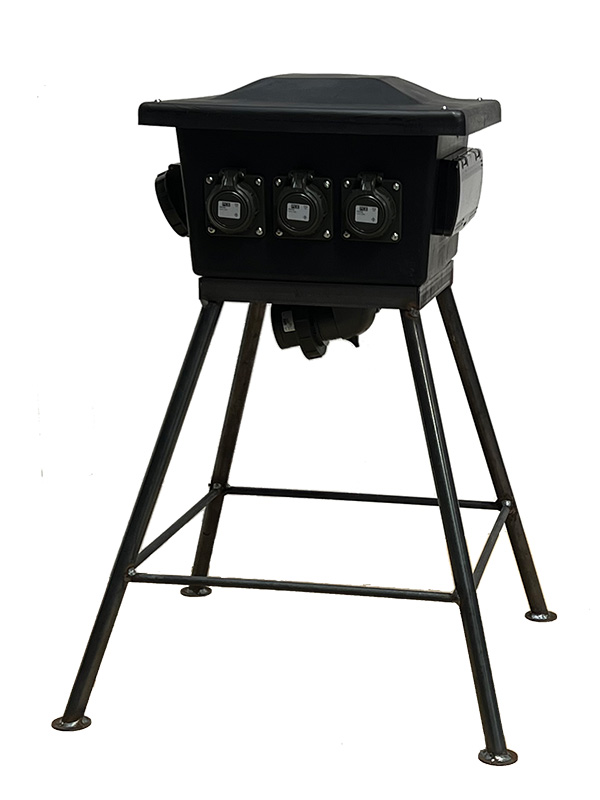 Werfkast 32A camouflage met statief