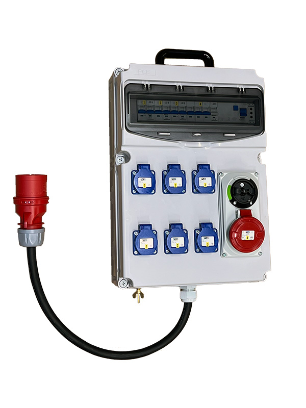 Verdeelkast 32A met handvat en kabel