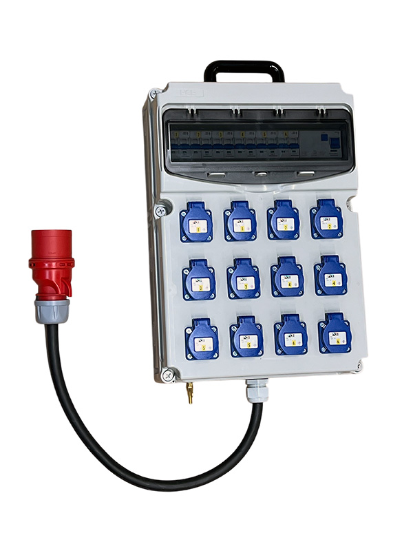 Verdeelkast 32A met handvat en kabel