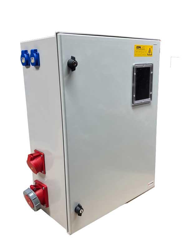 Temporary meter box 63A with transfer switch and 25D60 - Expo Light bv