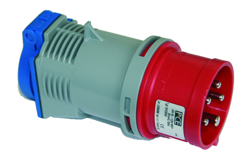 Adapter CEE 5P/16A naar stopc. 2p+t 16A