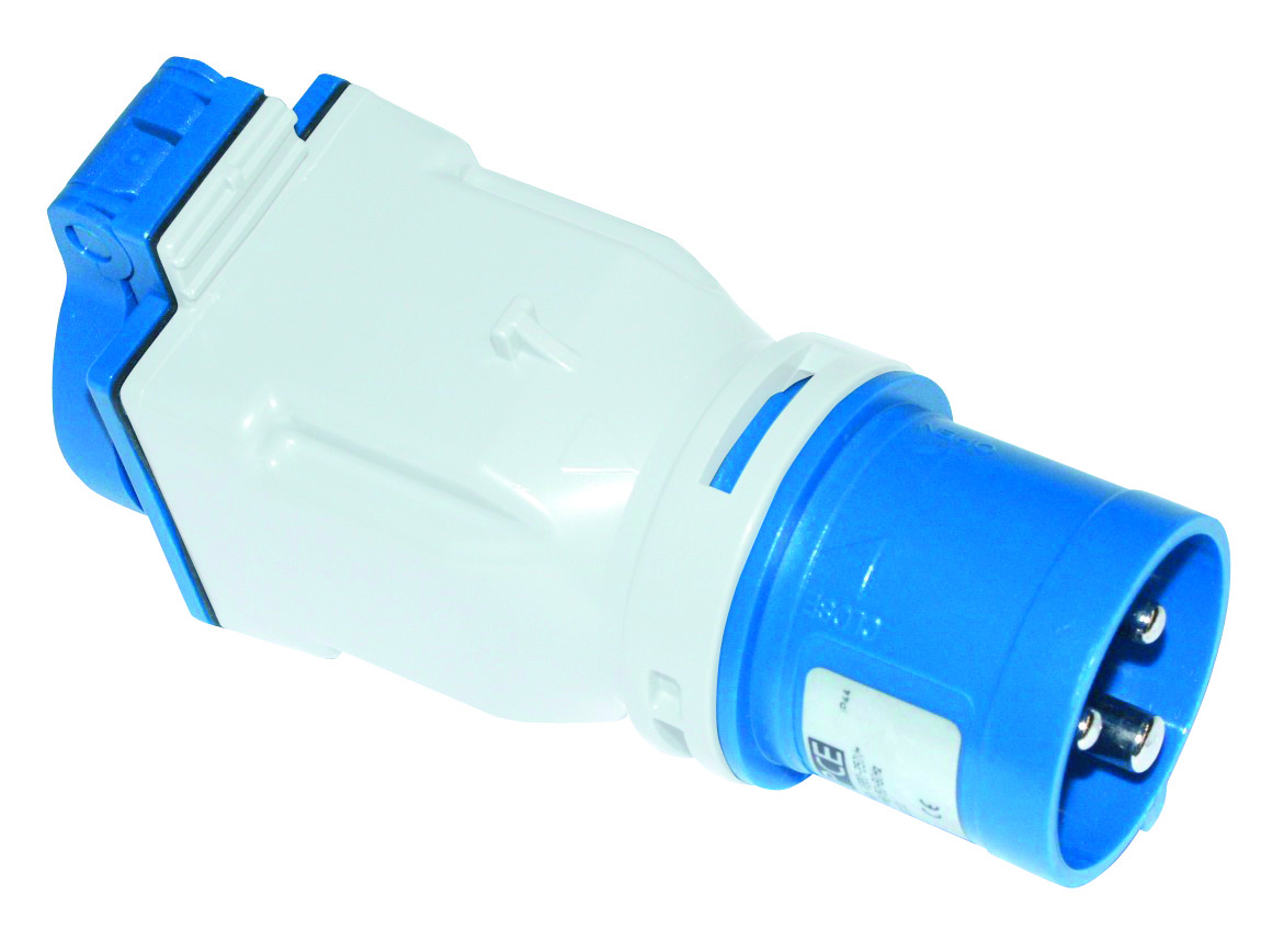 Adapter CEE 3P/16A naar stopc. 2p+t 16A